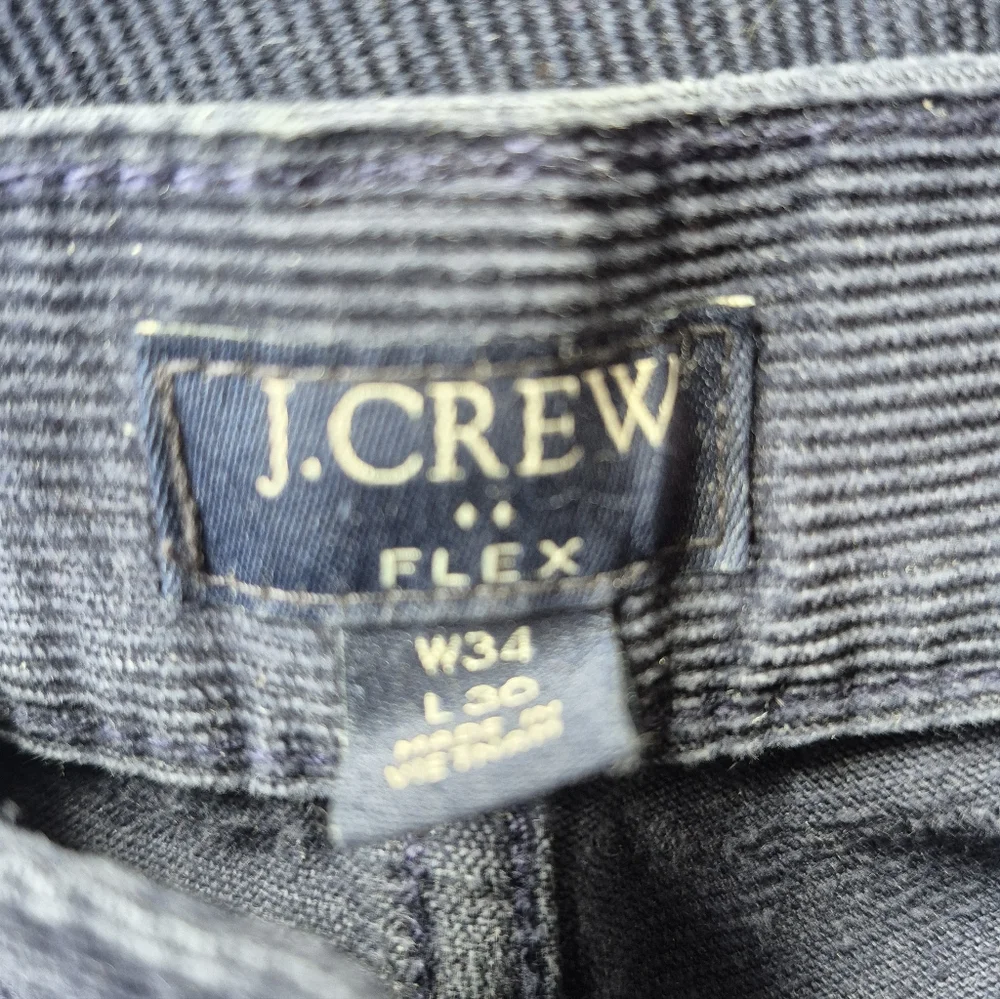 J. Crew Men's Pants Navy Blue Corduroy Flex Slim Size 34 X 30
